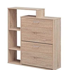 2-Klappen Schuhschrank mit drei offenen Regalfächern - Ilona^Wohnen Sale