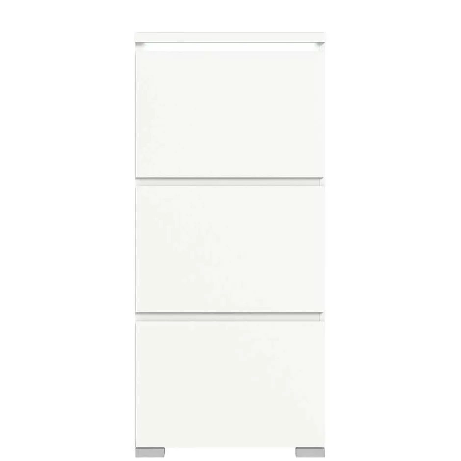 Wohnen 3-Klappen-Schuhschrank in Weiß - Dany