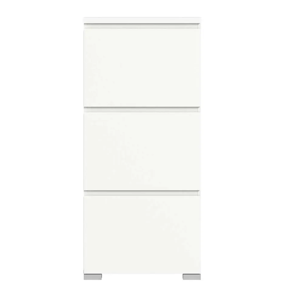 Wohnen 3-Klappen-Schuhschrank in Weiß - Dany