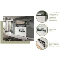 Wohnen 3-Klappen-Schuhschrank in Weiß - Dany