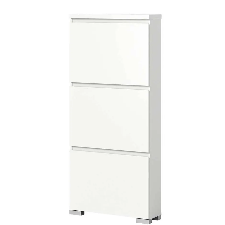 Wohnen 3-Klappen-Schuhschrank in Weiß - Dany