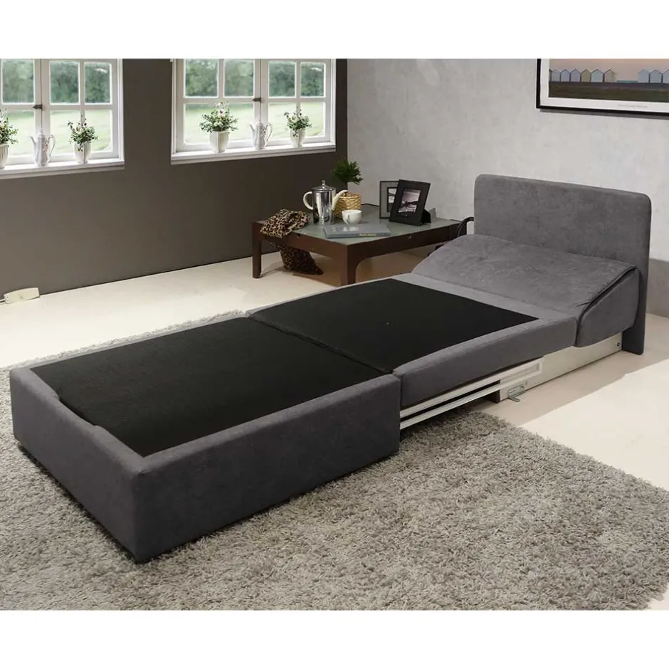 Klappsessel in Silber Grau Webstoff - Belania^Wohnen Outlet