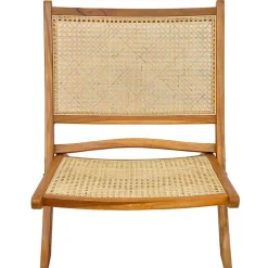 Klappsessel mit Wiener Geflecht aus Teak & Rattan - Vilrada^Wohnen Discount