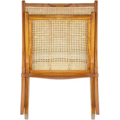 Klappsessel mit Wiener Geflecht aus Teak & Rattan - Vilrada^Wohnen Discount