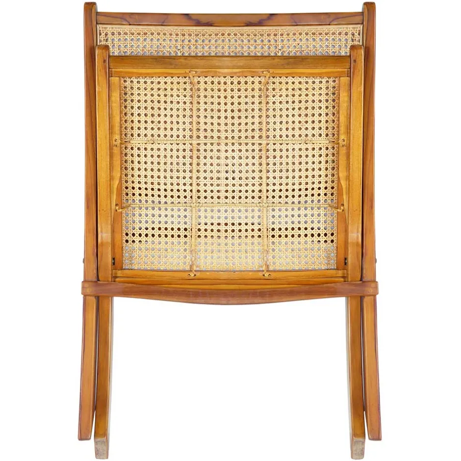 Klappsessel mit Wiener Geflecht aus Teak & Rattan - Vilrada^Wohnen Discount