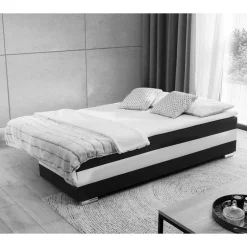 Wohnen Klappsofa in Schwarzbraun mit Weiß - Bacima