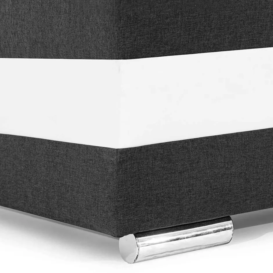 Wohnen Klappsofa in Schwarzbraun mit Weiß - Bacima