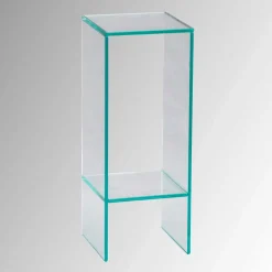 Klarglas Beistelltisch mit quadratischer Tischplatte - Weyna^Wohnen Sale