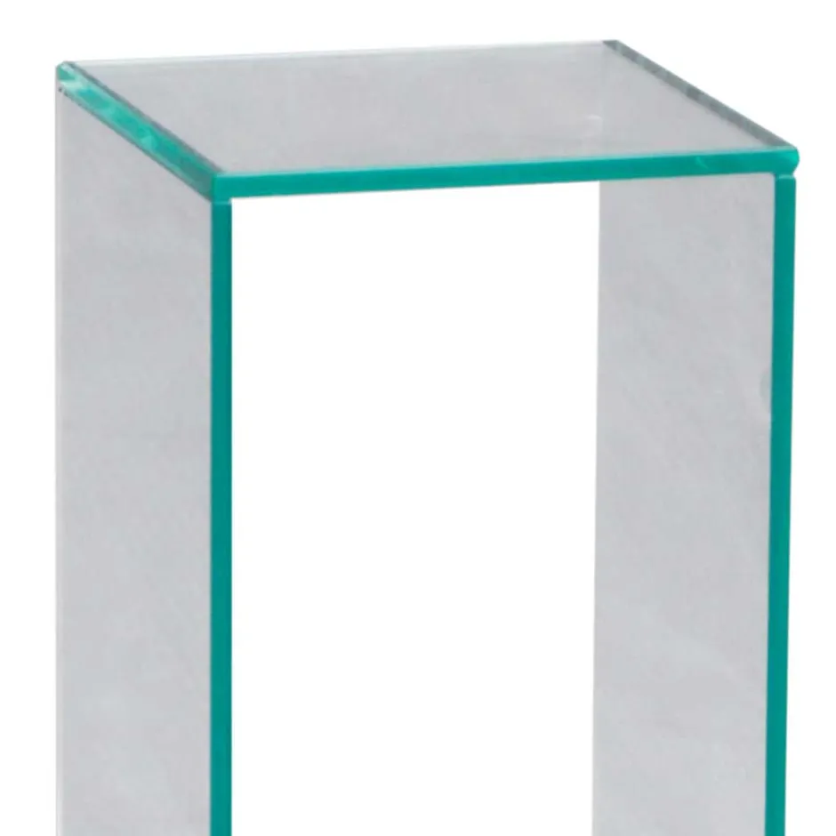 Klarglas Beistelltisch mit quadratischer Tischplatte - Weyna^Wohnen Sale