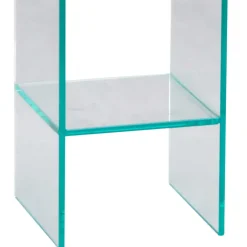 Klarglas Beistelltisch mit quadratischer Tischplatte - Weyna^Wohnen Sale