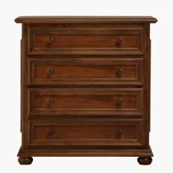 Wohnen Klassisch gestaltete Hochkommode in Walnussfarben - Manicos