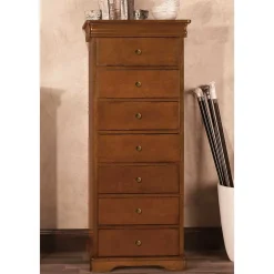 Wohnen Klassisch gestaltete Hochkommode in Nussbaum - Lemerzi