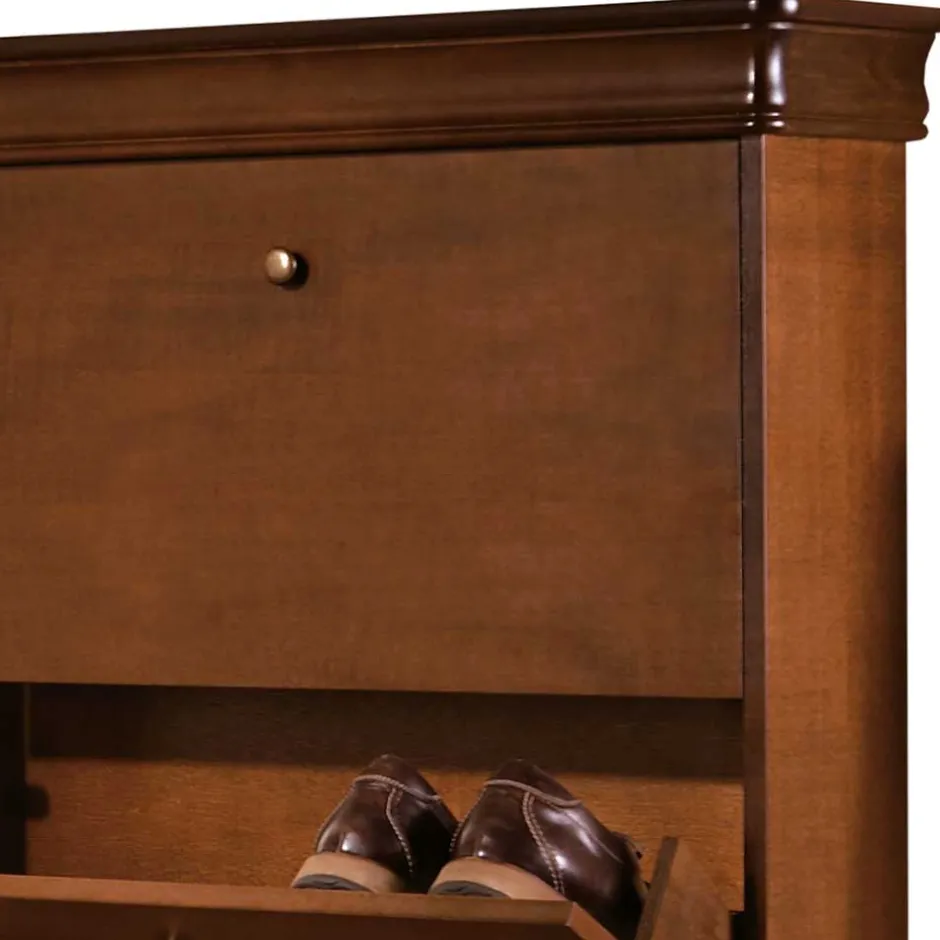 Wohnen Klassisch gestalteter Schuhschrank in Nussbaum - Lemerzi