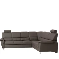 Wohnen Klassische Eckcouch Isabella in Braun Kunstleder