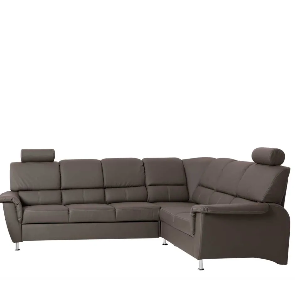 Wohnen Klassische Eckcouch Isabella in Braun Kunstleder