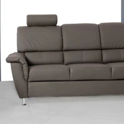 Wohnen Klassische Eckcouch Isabella in Braun Kunstleder