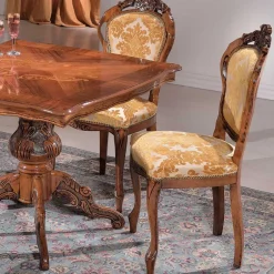 Wohnen Klassische Essgruppe mit Quadrattisch Magari & 4 Polsterstühlen (fünfteilig)