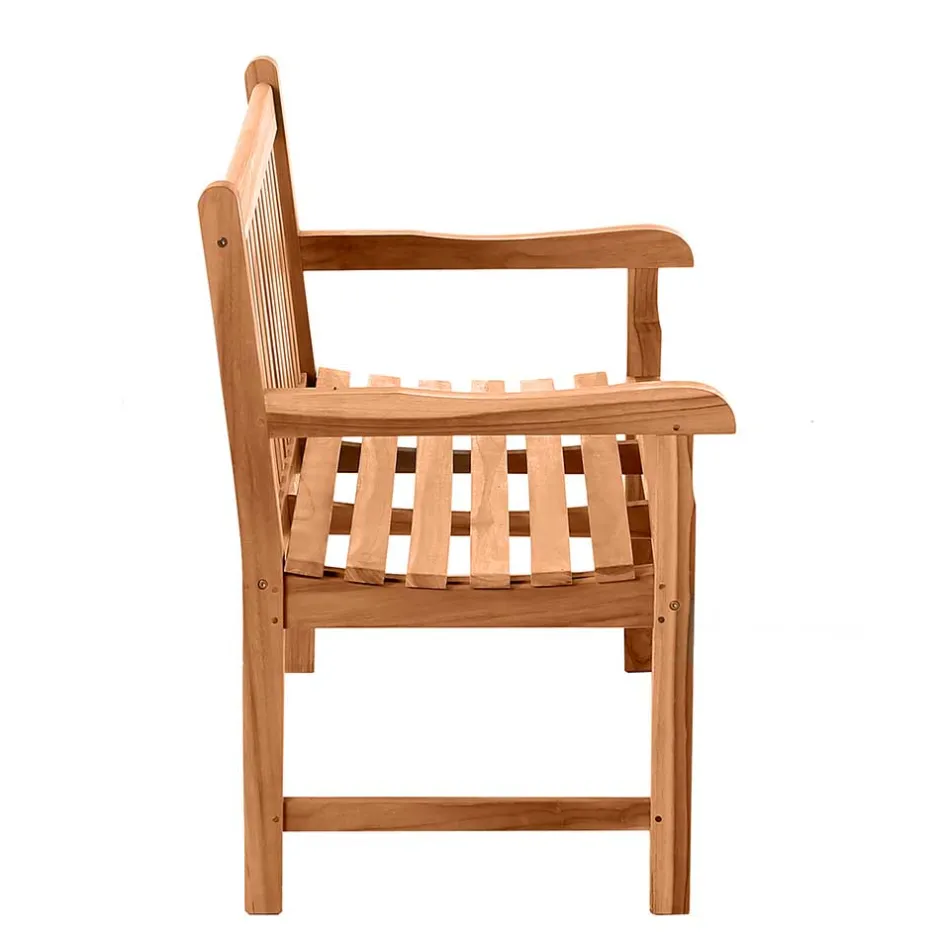 Wohnen Klassische Holz Gartenbank mit Lehnen - Klahuma