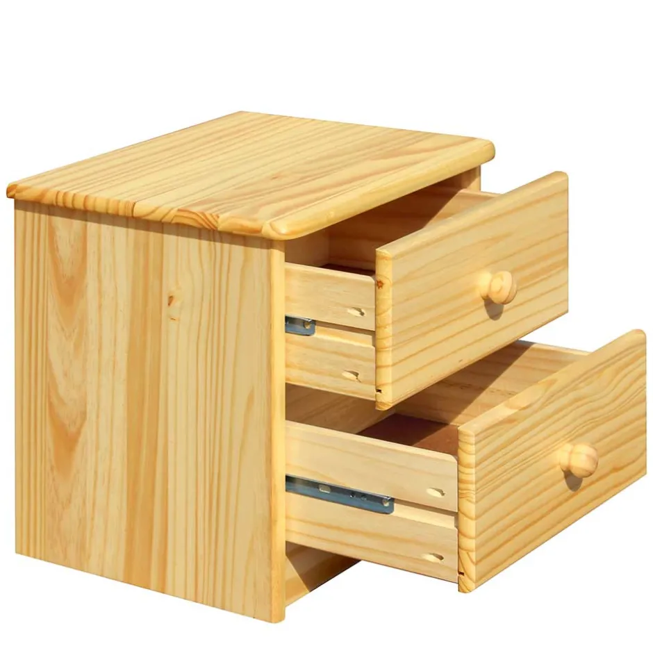 Wohnen Klassische Holz Nachtkommode aus Kiefer - Kascanu
