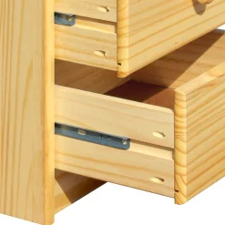 Wohnen Klassische Holz Nachtkommode aus Kiefer - Kascanu
