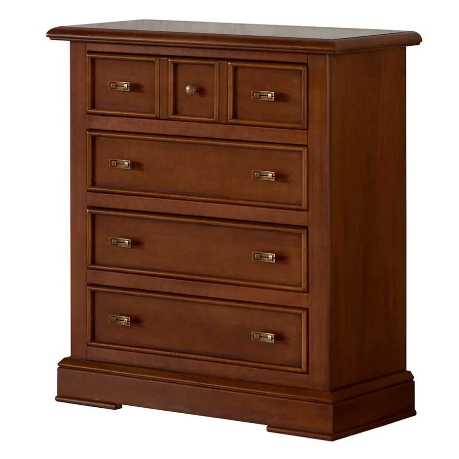 Wohnen Klassische Kommode in Walnuss Braun - Istefanio