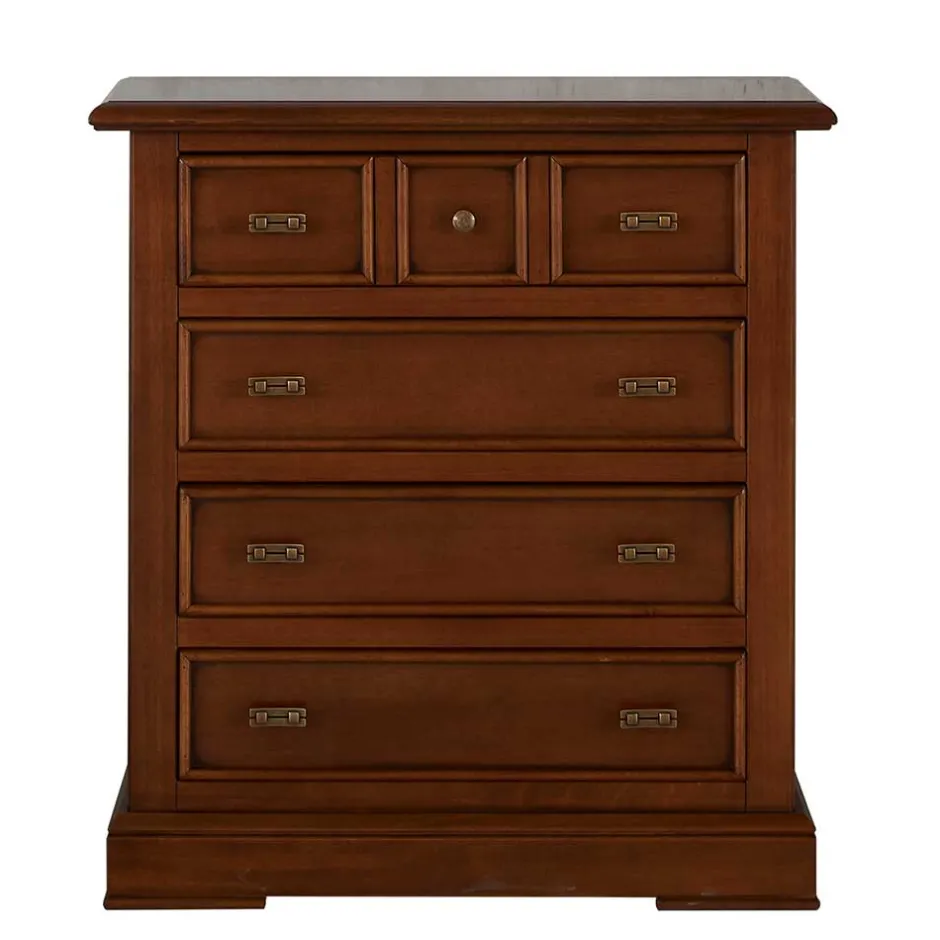 Wohnen Klassische Kommode in Walnuss Braun - Istefanio