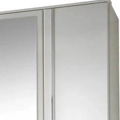 Wohnen Klassischer Kleiderschrank in Weiß mit Chrom - Miracella