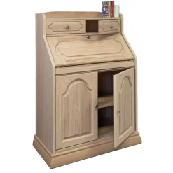 Wohnen Klassischer Schreibschrank Sekretär aus Eiche - Hamptony