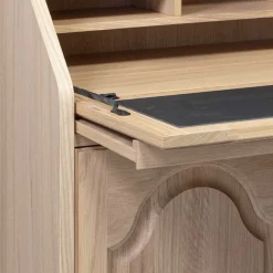 Wohnen Klassischer Schreibschrank Sekretär aus Eiche - Hamptony