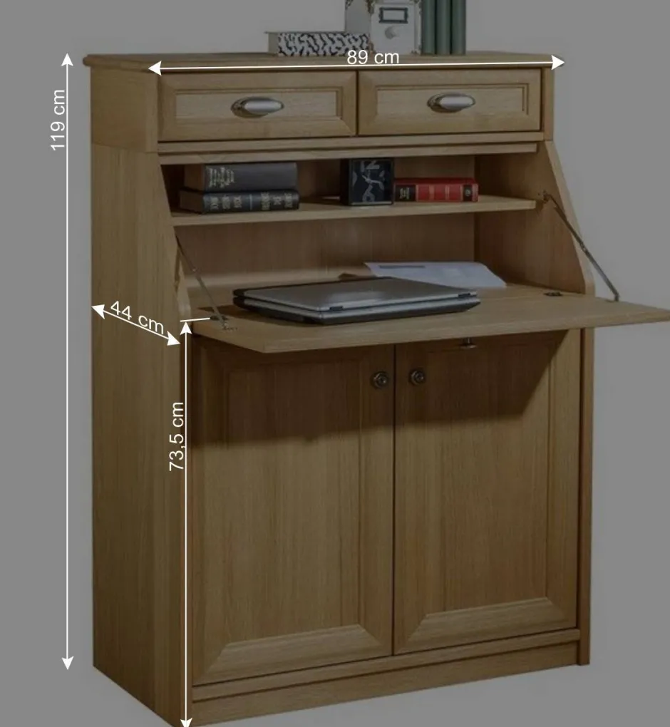 Wohnen Klassischer Sekretär in Eiche - Optica