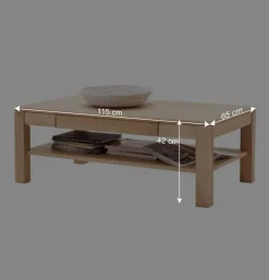 Klassischer Sofatisch in Eiche Bianco - Vernella^Wohnen Sale