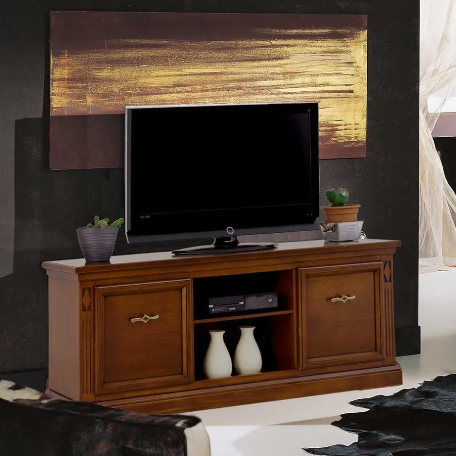 Klassischer TV Unterschrank in Walnussfarben - Sienna^Wohnen New