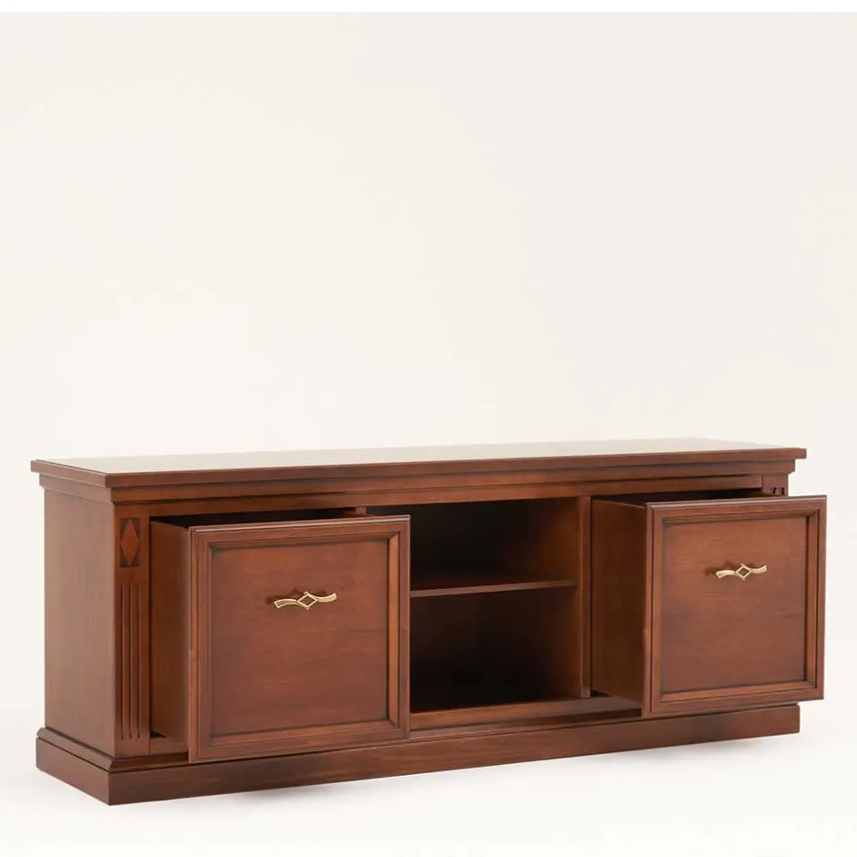 Klassischer TV Unterschrank in Walnussfarben - Sienna^Wohnen New