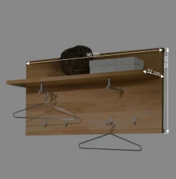 Kleiderpaneel Wislama mit Hutablage^Wohnen Outlet