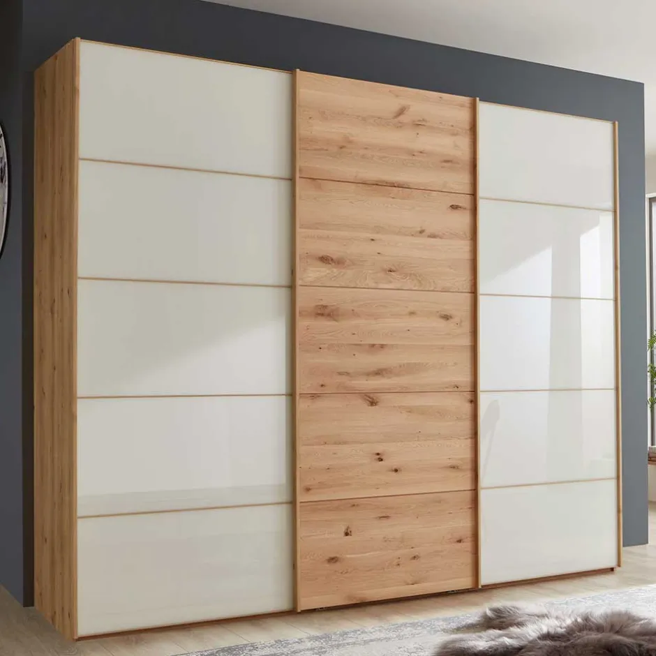 Wohnen Kleiderschrank 250 cm breit mit zwei Höhen - Nikoba