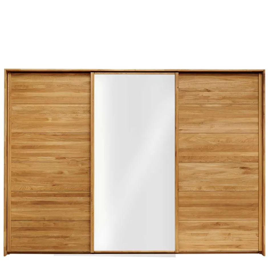 Wohnen Kleiderschrank aus Wildeiche mit Weißglas - Divnoi
