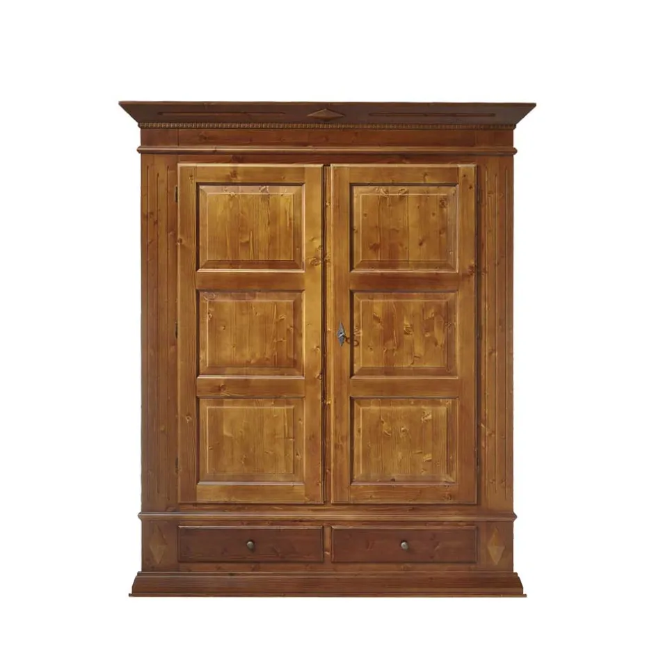 Wohnen Kleiderschrank Gargano in Kirschbaumfarben