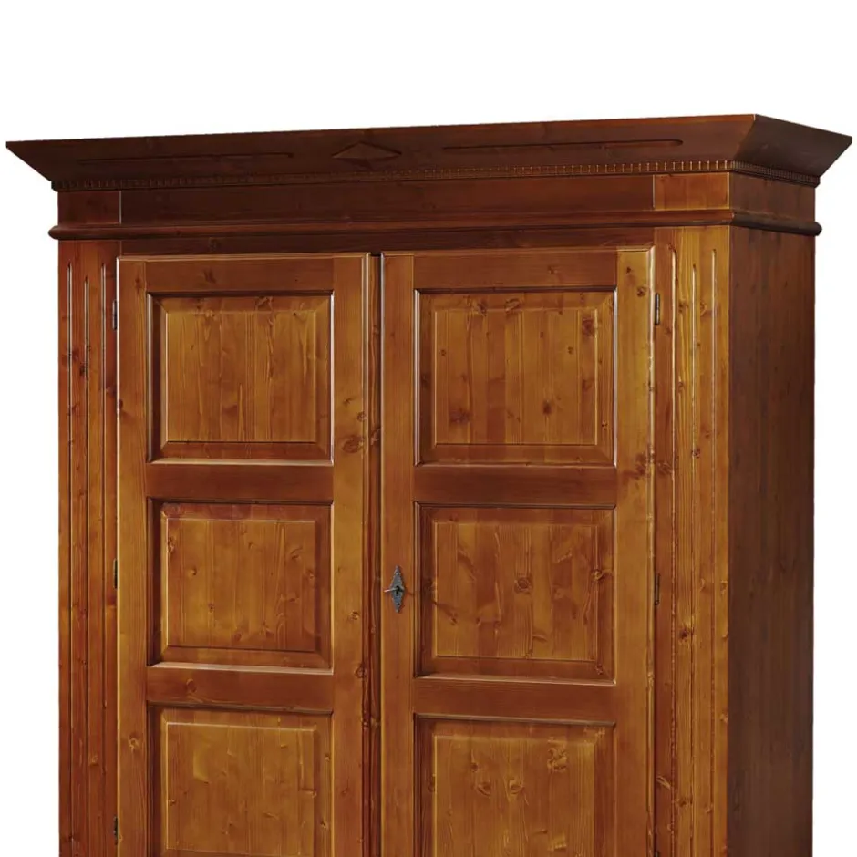 Wohnen Kleiderschrank Gargano in Kirschbaumfarben