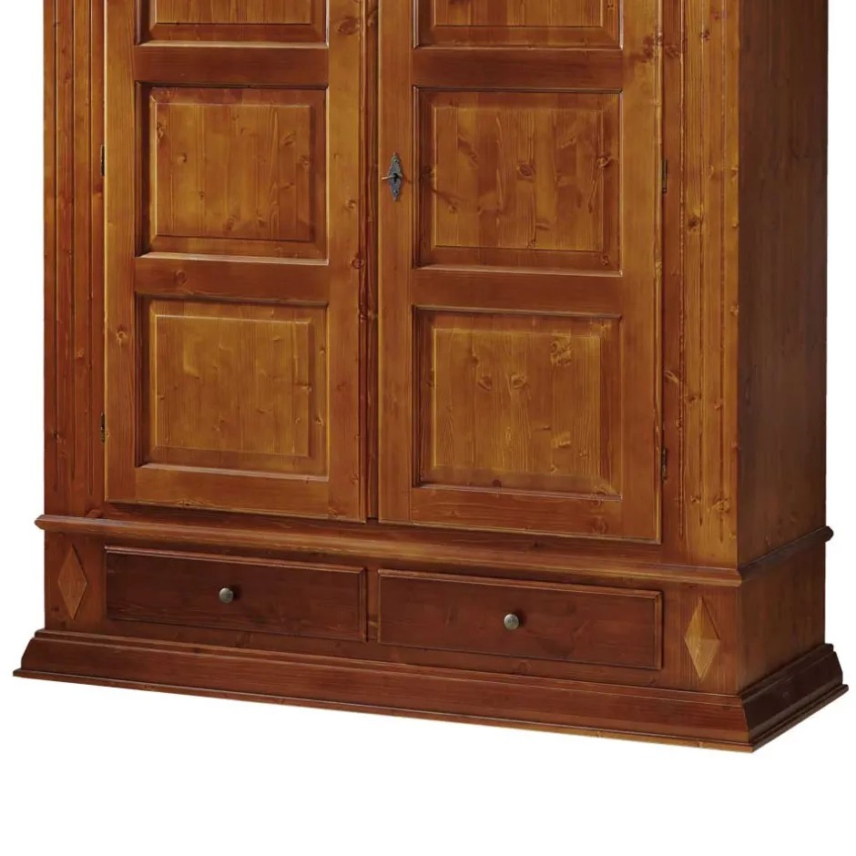 Wohnen Kleiderschrank Gargano in Kirschbaumfarben