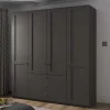 Kleiderschrank in Dunkelgrau 4-türig - Mataram^Wohnen Hot