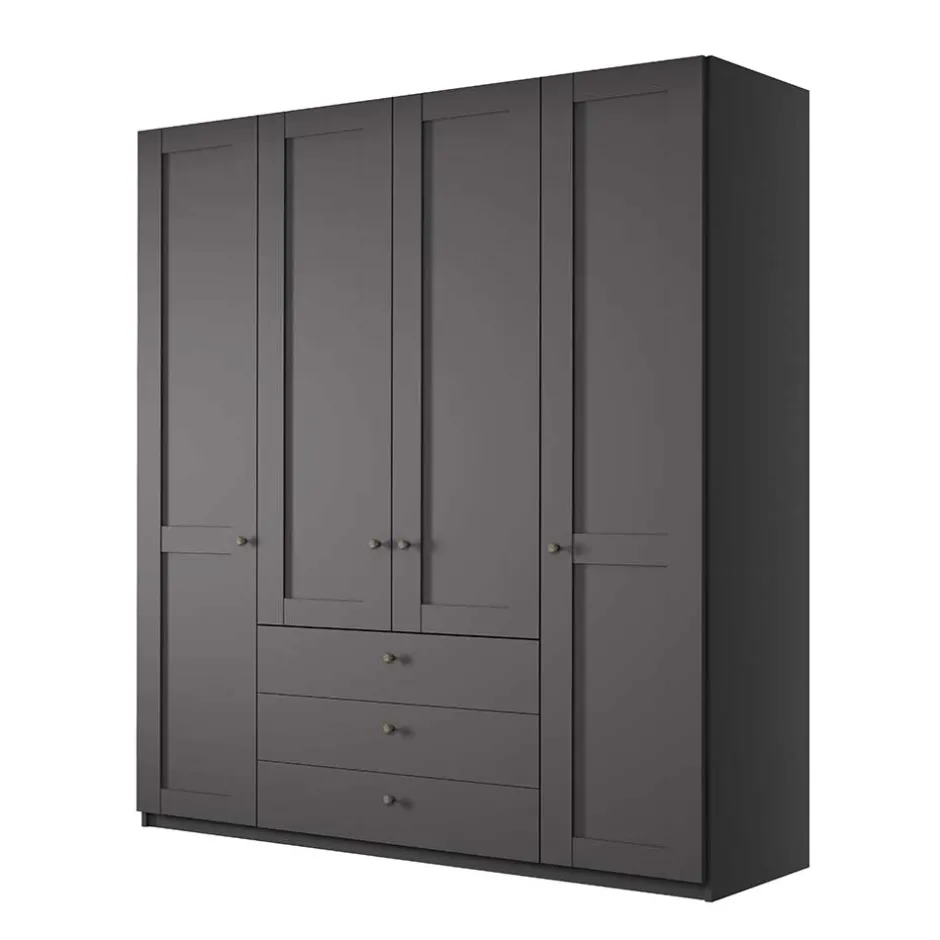 Kleiderschrank in Dunkelgrau 4-türig - Mataram^Wohnen Hot