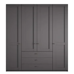 Kleiderschrank in Dunkelgrau 4-türig - Mataram^Wohnen Hot