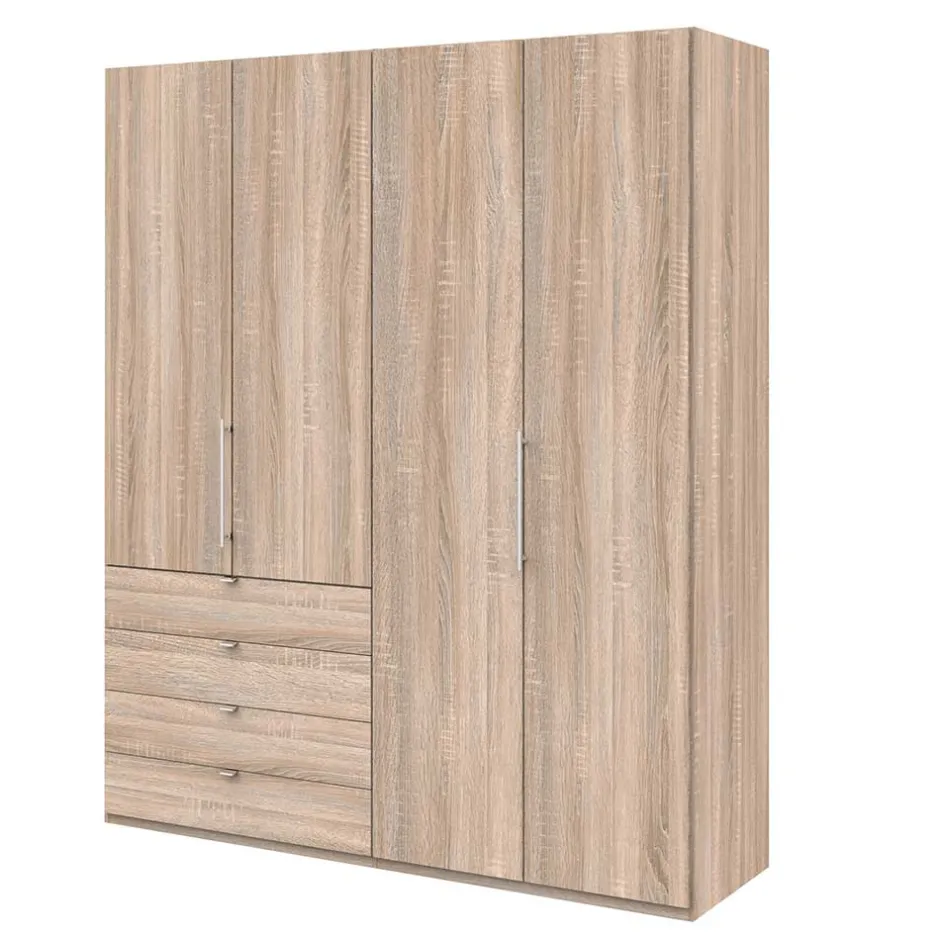 Wohnen Kleiderschrank in Eiche Sägerau Dekor - Zayun