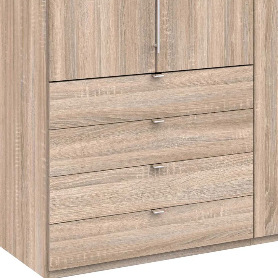 Wohnen Kleiderschrank in Eiche Sägerau Dekor - Zayun