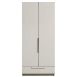 Wohnen Kleiderschrank in Hellgrau - Anela