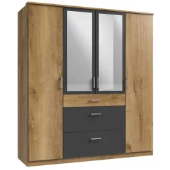 Kleiderschrank in Plankeneiche Holzoptik - Leviza^Wohnen Clearance