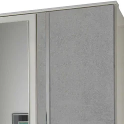 Wohnen Kleiderschrank in Weiß & Beton Optik Hell - Hotti