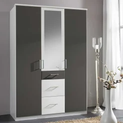 Kleiderschrank in Weiß & Dunkelgrau - Vanila I^Wohnen Online