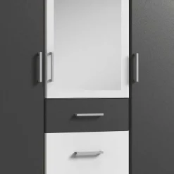 Kleiderschrank in Weiß & Dunkelgrau - Vanila I^Wohnen Online