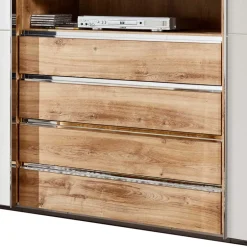 Kleiderschrank in Weiß & Plankeneiche Optik - Stufania^Wohnen Outlet